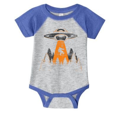 Bigfoot Sasquatch Ufo Alien Abduction Yeti Cryptid Bigfoot Infant Baby Jersey Bodysuit