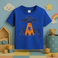 Bigfoot Sasquatch Ufo Alien Abduction Yeti Cryptid Bigfoot Toddler T-Shirt