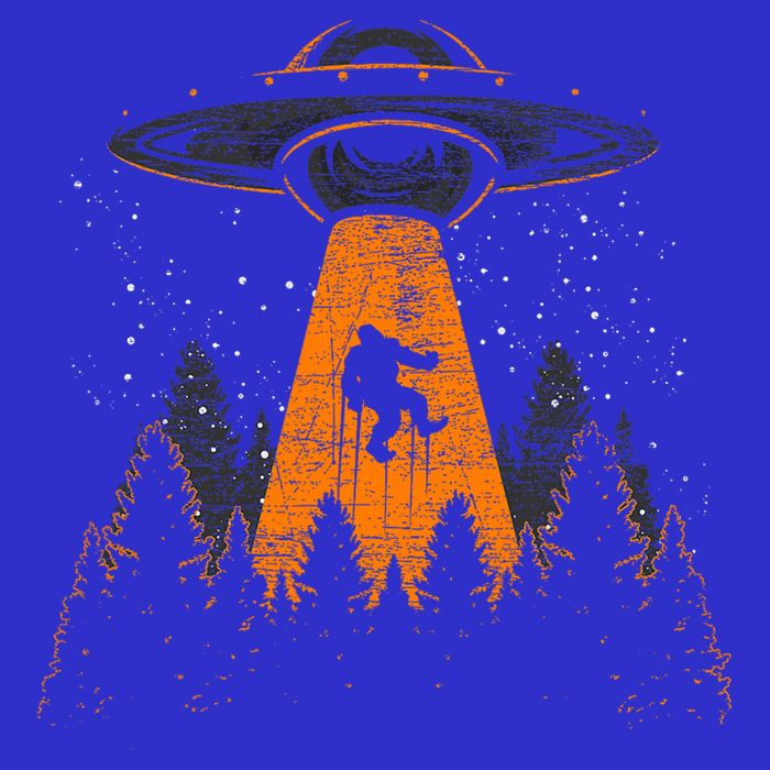 Bigfoot Sasquatch Ufo Alien Abduction Yeti Cryptid Bigfoot Toddler T-Shirt