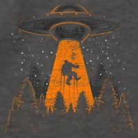 Bigfoot Sasquatch Ufo Alien Abduction Yeti Cryptid Bigfoot Vector Backpack