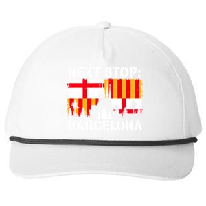 Barcelona Summer Vacation Trip Next Stop Spain Vacay Vibes Gift Snapback Five-Panel Rope Hat