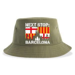 Barcelona Summer Vacation Trip Next Stop Spain Vacay Vibes Gift Sustainable Bucket Hat