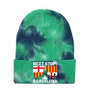 Barcelona Summer Vacation Trip Next Stop Spain Vacay Vibes Gift Tie Dye 12in Knit Beanie