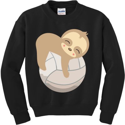 Baby Sloth Volleyball Kids Sweatshirt