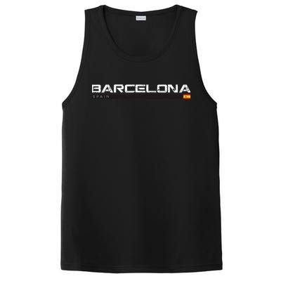 Barcelona Spain Vintage Retro PosiCharge Competitor Tank