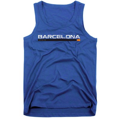 Barcelona Spain Vintage Retro Tank Top