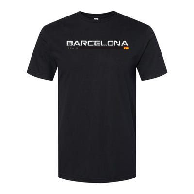 Barcelona Spain Vintage Retro Softstyle CVC T-Shirt