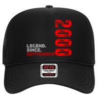 Born September Vintage Birthday Legend Since September 2000 High Crown Mesh Back Trucker Hat