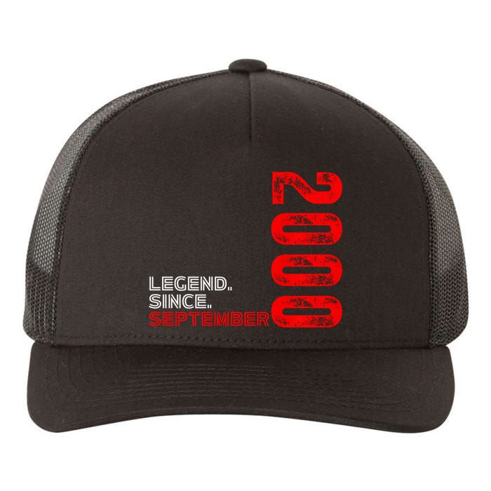 Born September Vintage Birthday Legend Since September 2000 Yupoong Adult 5-Panel Trucker Hat