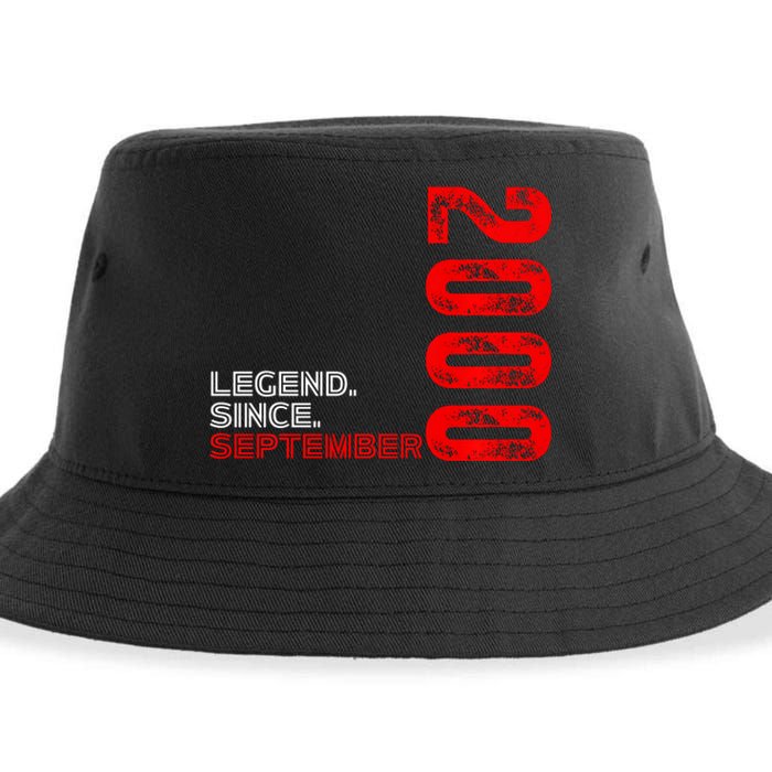 Born September Vintage Birthday Legend Since September 2000 Sustainable Bucket Hat