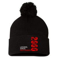 Born September Vintage Birthday Legend Since September 2000 Pom Pom 12in Knit Beanie