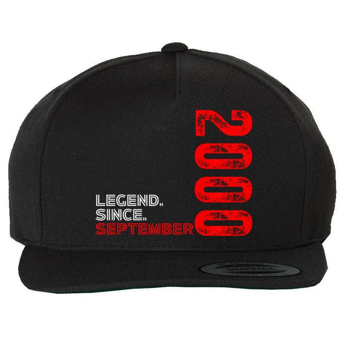 Born September Vintage Birthday Legend Since September 2000 Wool Snapback Cap