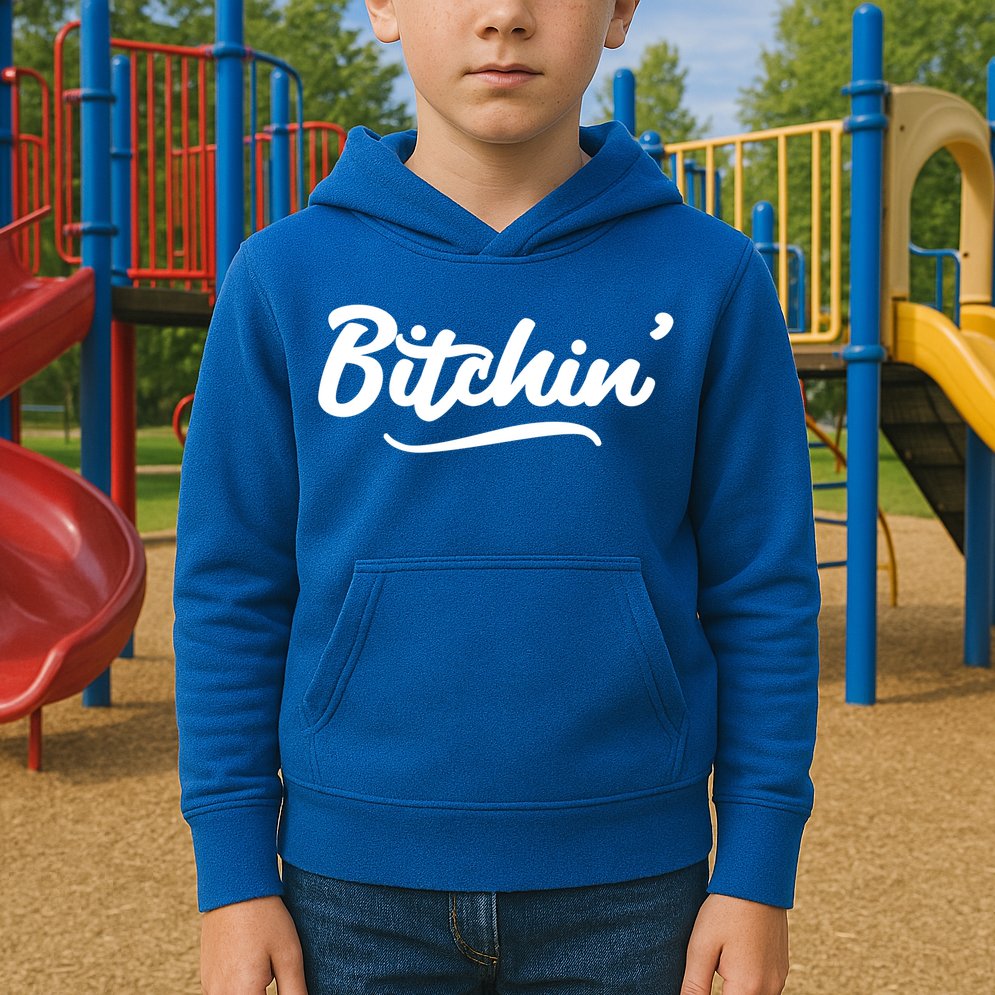 Bitchin Script Vintage Cool Gift Kids Hoodie
