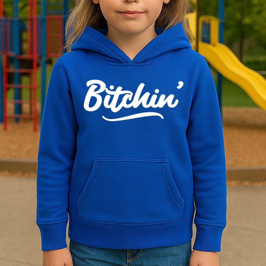 Bitchin Script Vintage Cool Gift Kids Hoodie