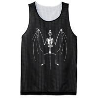 Bat Skeleton Vintage 90s Graphic Mesh Reversible Basketball Jersey Tank