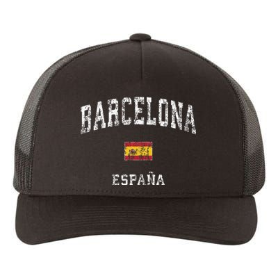 Barcelona Spain Vintage Athletic Sports Yupoong Adult 5-Panel Trucker Hat