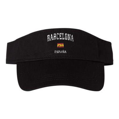 Barcelona Spain Vintage Athletic Sports Valucap Bio-Washed Visor