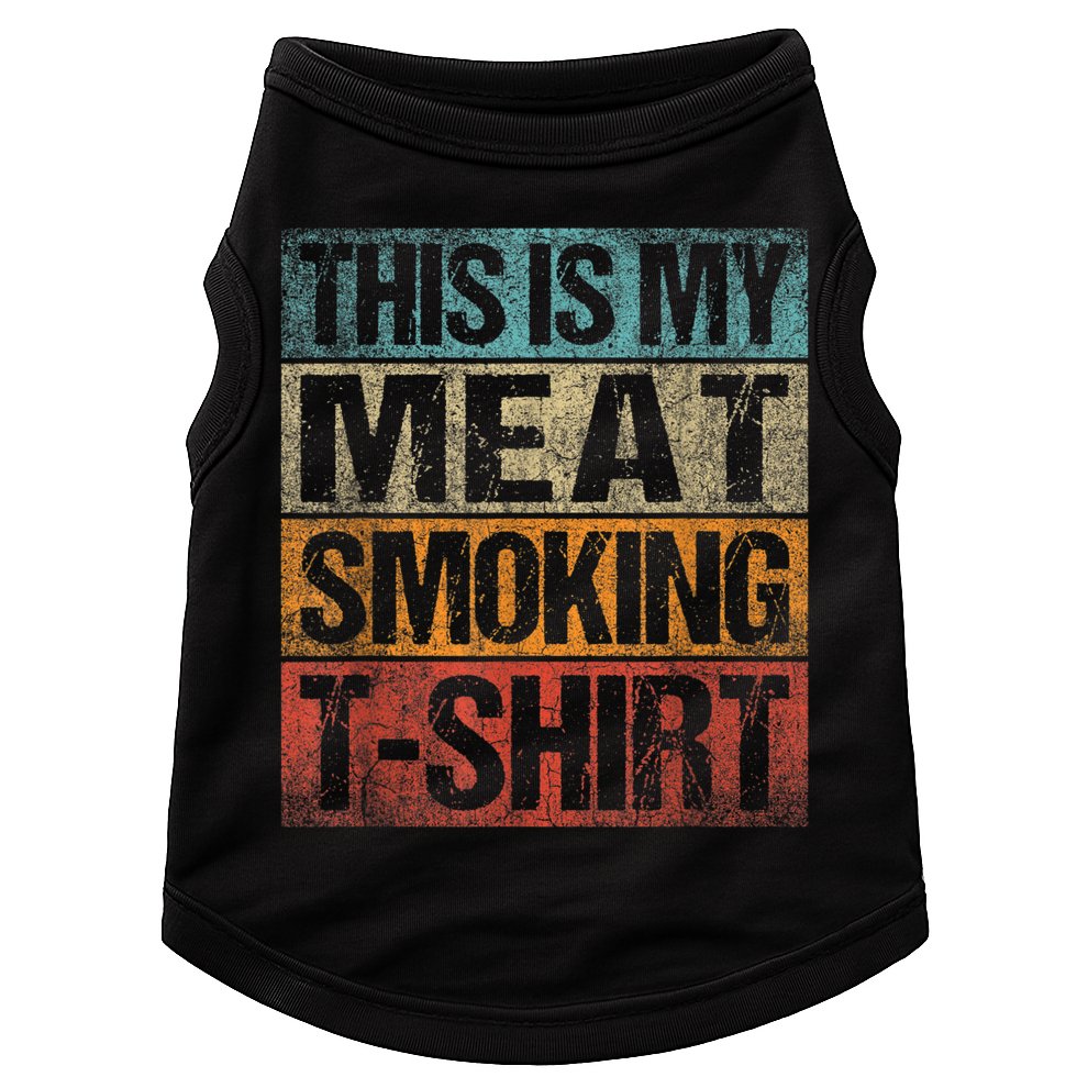 BBQ Smoker Vintage Retro This Is My Meat Smoking BBQ Doggie Tank