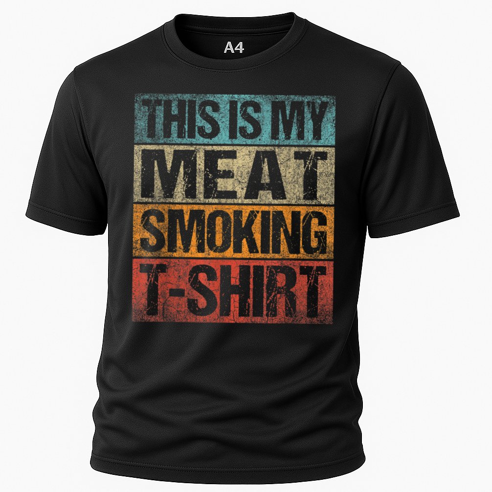 BBQ Smoker Vintage Retro This Is My Meat Smoking BBQ Performance Shirt