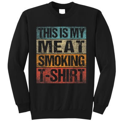 BBQ Smoker Vintage Retro This Is My Meat Smoking BBQ Sweatshirt