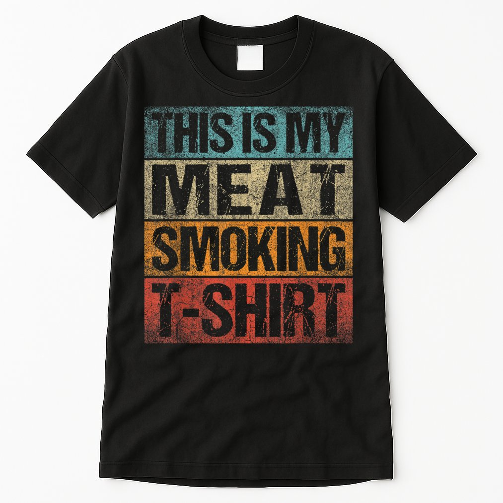 BBQ Smoker Vintage Retro This Is My Meat Smoking BBQ Tall T-Shirt