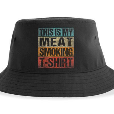 BBQ Smoker Vintage Retro This Is My Meat Smoking BBQ Sustainable Bucket Hat
