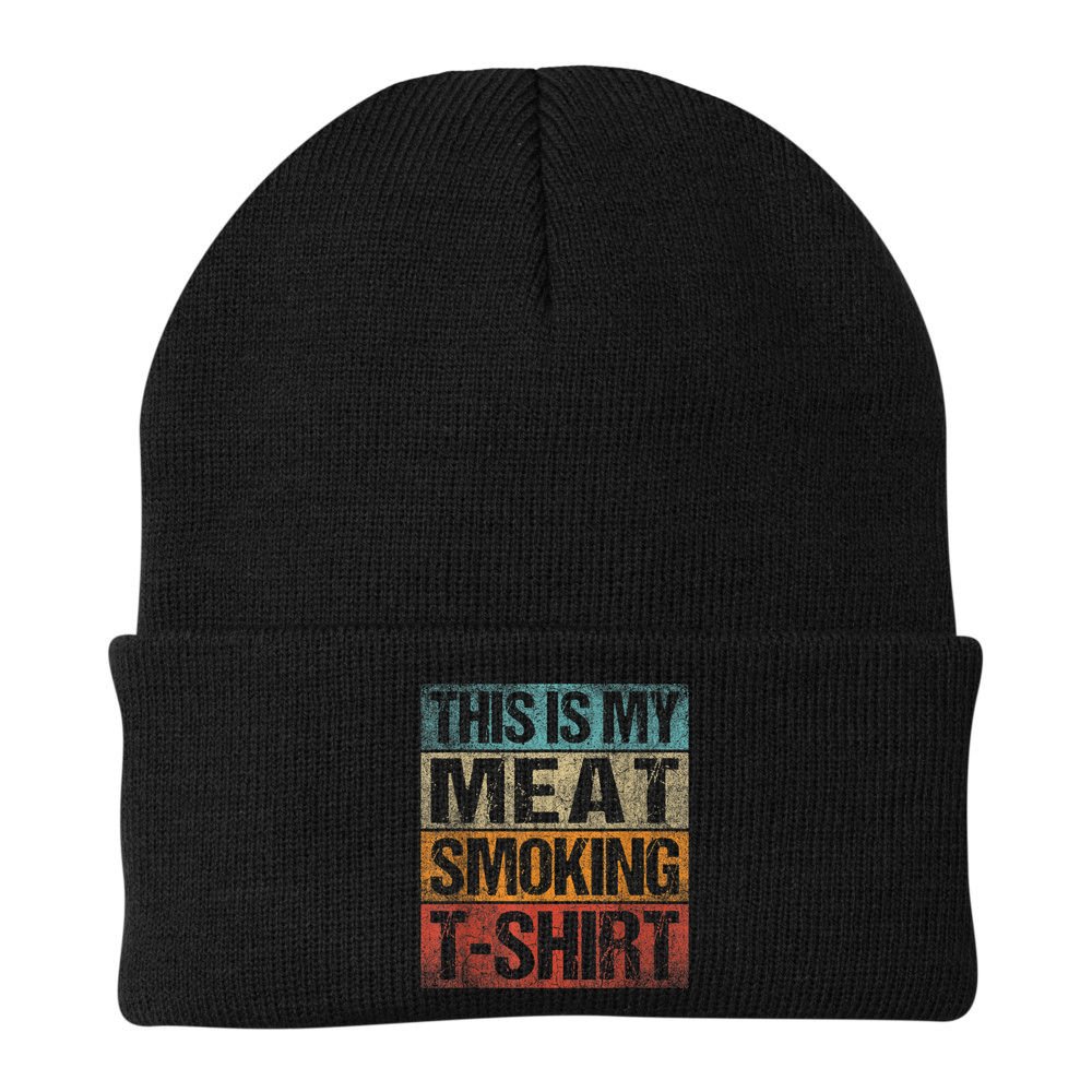BBQ Smoker Vintage Retro This Is My Meat Smoking BBQ Beanie