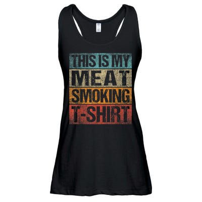 BBQ Smoker Vintage Retro This Is My Meat Smoking BBQ Ladies Essential Flowy Tank