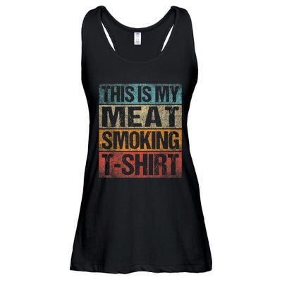 BBQ Smoker Vintage Retro This Is My Meat Smoking BBQ Ladies Essential Flowy Tank