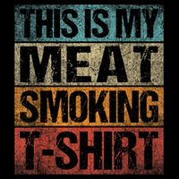 BBQ Smoker Vintage Retro This Is My Meat Smoking BBQ Polo