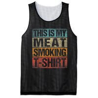 BBQ Smoker Vintage Retro This Is My Meat Smoking BBQ Mesh Reversible Basketball Jersey Tank