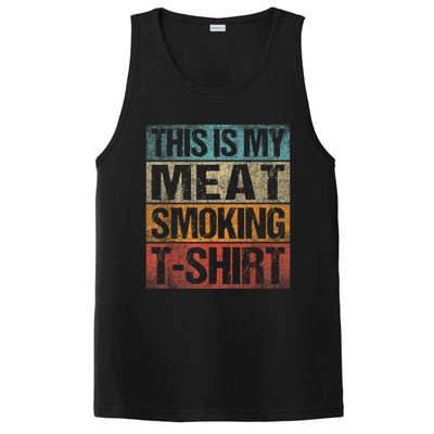 BBQ Smoker Vintage Retro This Is My Meat Smoking BBQ PosiCharge Competitor Tank