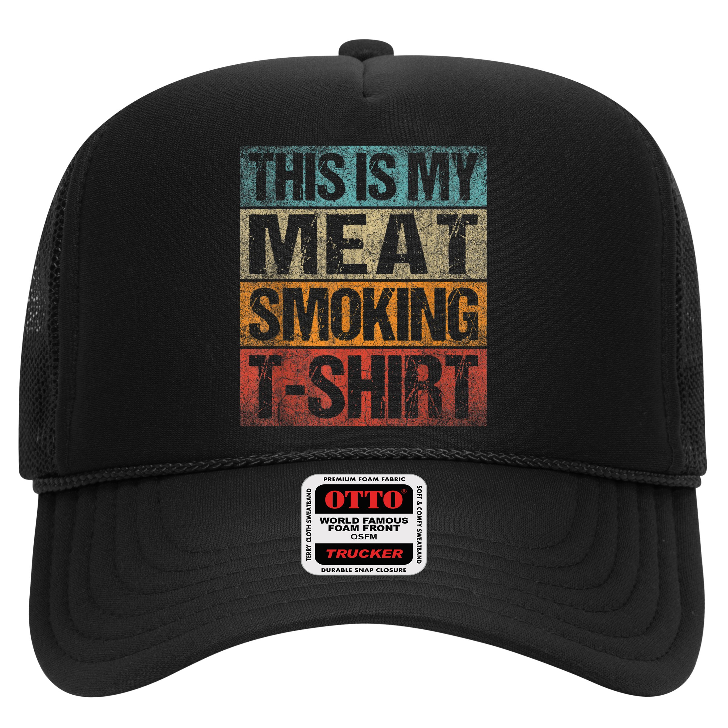 BBQ Smoker Vintage Retro This Is My Meat Smoking BBQ Hat