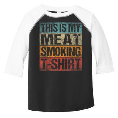 BBQ Smoker Vintage Retro This Is My Meat Smoking BBQ Toddler Fine Jersey T-Shirt