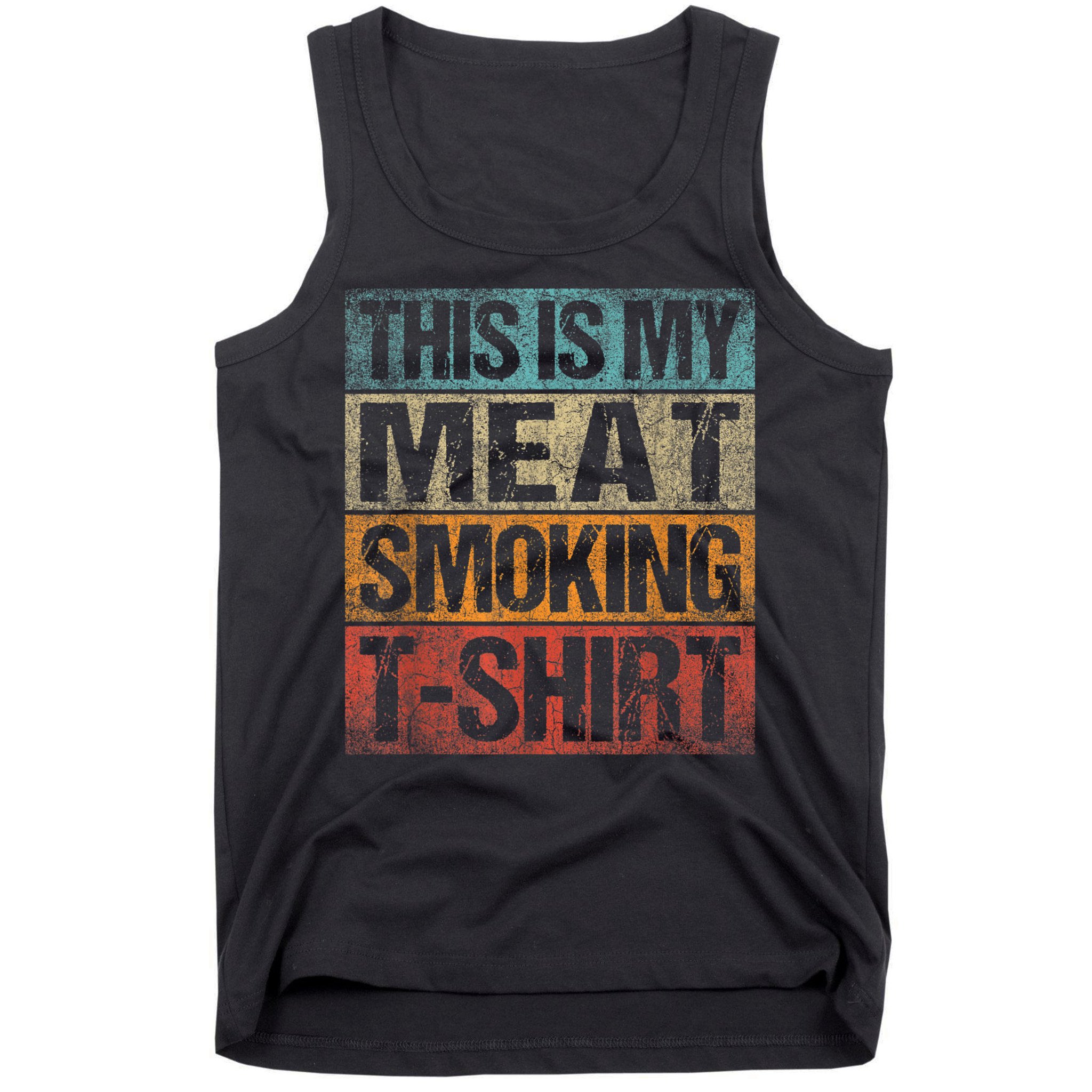 BBQ Smoker Vintage Retro This Is My Meat Smoking BBQ Tank Top