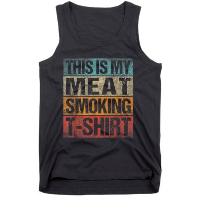 BBQ Smoker Vintage Retro This Is My Meat Smoking BBQ Tank Top