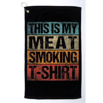 BBQ Smoker Vintage Retro This Is My Meat Smoking BBQ Golf Towel