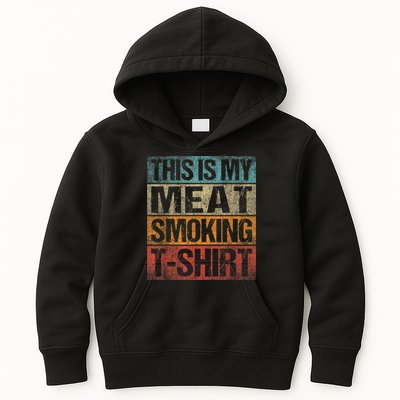 BBQ Smoker Vintage Retro This Is My Meat Smoking BBQ Kids Hoodie