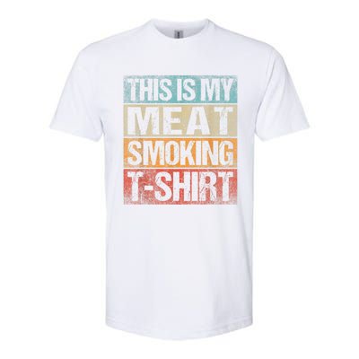 BBQ Smoker Vintage Retro This Is My Meat Smoking BBQ Softstyle CVC T-Shirt