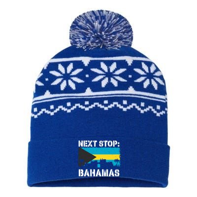 Bahamas Summer Vacation Trip Next Stop Vacay Vibes Souvenir Cute Gift USA-Made Snowflake Beanie