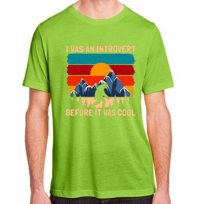 Bigfoot Sasquatch Vintage Retro Sunset Introvert Camp Adult ChromaSoft Performance T-Shirt