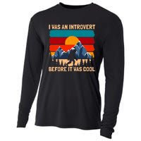 Bigfoot Sasquatch Vintage Retro Sunset Introvert Camp Cooling Performance Long Sleeve Crew