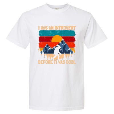 Bigfoot Sasquatch Vintage Retro Sunset Introvert Camp Garment-Dyed Heavyweight T-Shirt