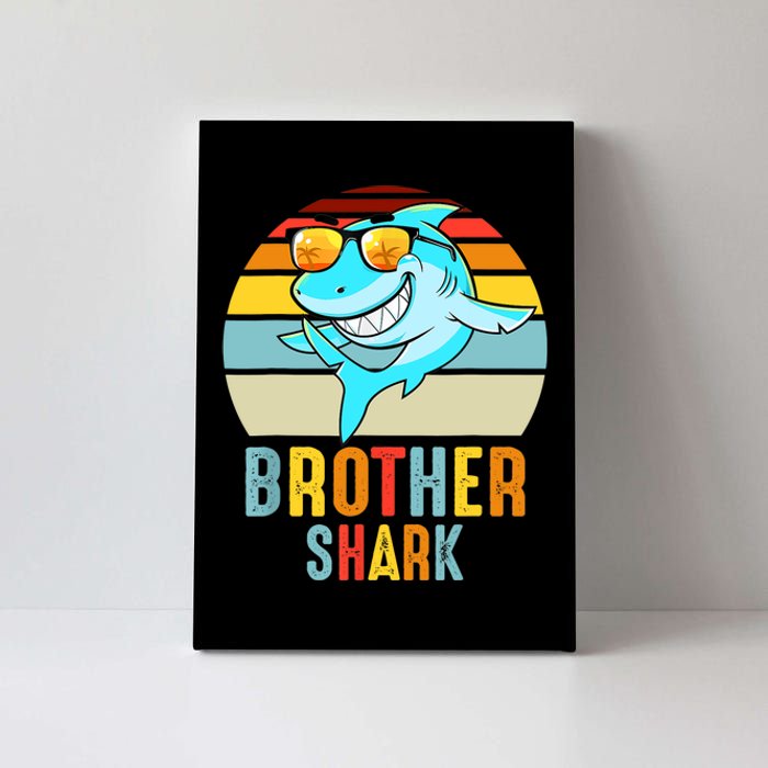 Brother Shark Vintage Retro Pajamas Shark Lover Father's Day Canvas