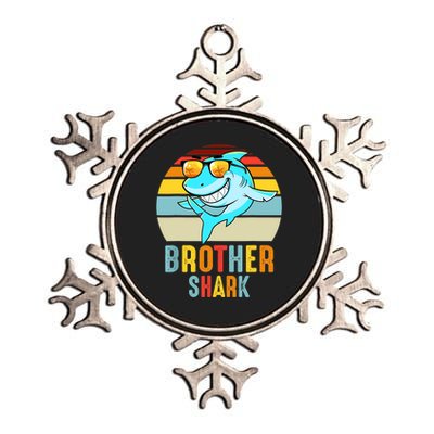 Brother Shark Vintage Retro Pajamas Shark Lover Father's Day Metallic Star Ornament