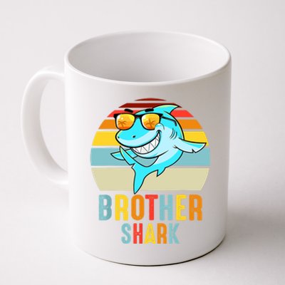 Brother Shark Vintage Retro Pajamas Shark Lover Father's Day Coffee Mug