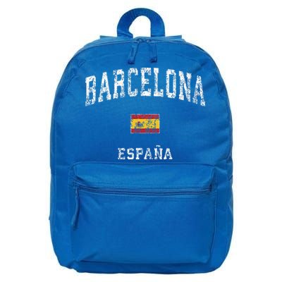 Barcelona Spain Vintage Athletic Sports Design 16 in Basic Backpack