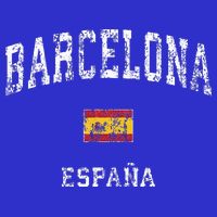 Barcelona Spain Vintage Athletic Sports Design Baby Bodysuit