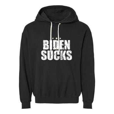 Biden Sucks Vintage Garment-Dyed Fleece Hoodie