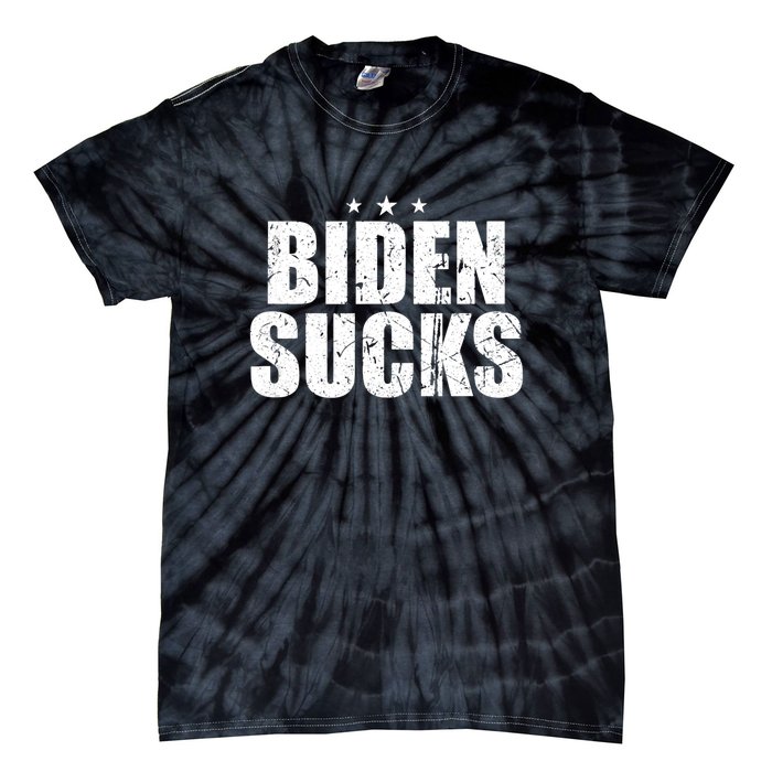 Biden Sucks Vintage Tie-Dye T-Shirt